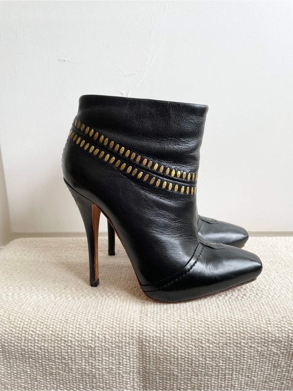 L.A.M.B. By Gwen Stefani Boots Leather Studded Ankle Boots Size 5 Y2K Punk